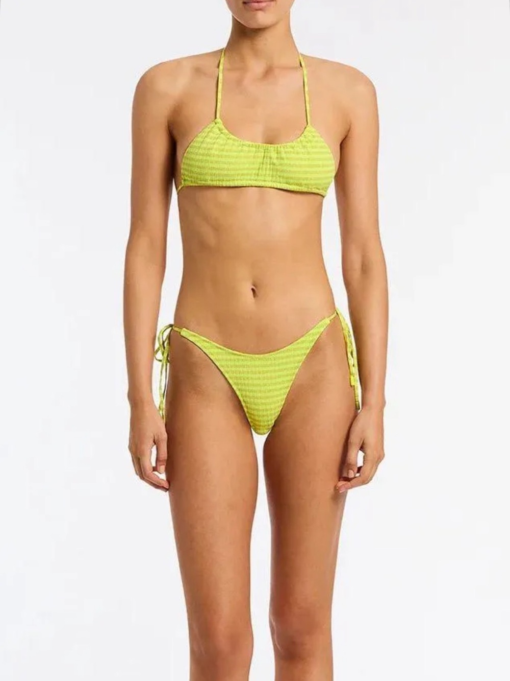 triangl swimwear Neon Lime Tie-Side Bikini Set